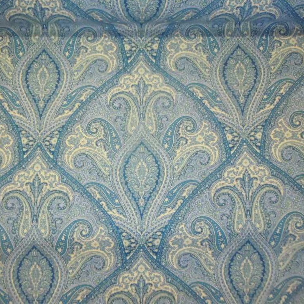 Lavender Blue Paisley Cotton Fabric